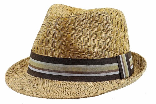 Henschel Men/'s 3094 Toyo Straw Basket Weave Raffia Fedora Hat