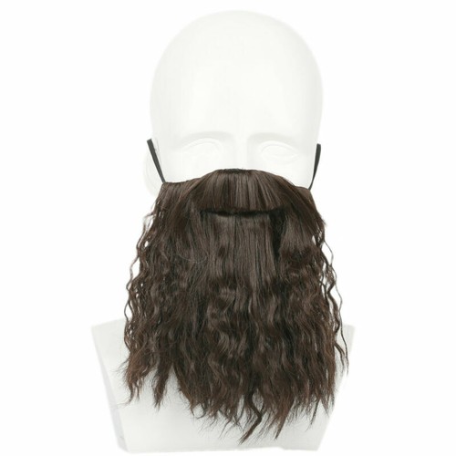 Hagrid Cosplay Wig Harry Potter Costume Prop Beard Hair Brown Long Halloween US