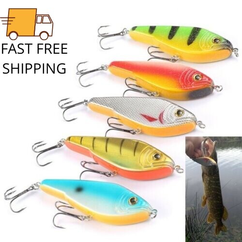 Pike Fishing Lure Muskie Jerkbait Swimbait Big With Hooks Big Bass 120mm 50g New