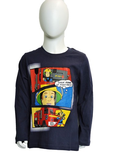 8 years Boys winiter Fireman Sam Long Sleeve T-Shirt//cotton top Age 3 years