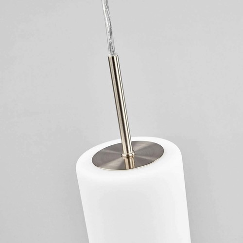 Hängeleuchte Troy Hängelampe Weiß Glasschirm 3-flammig Pendellampe Design