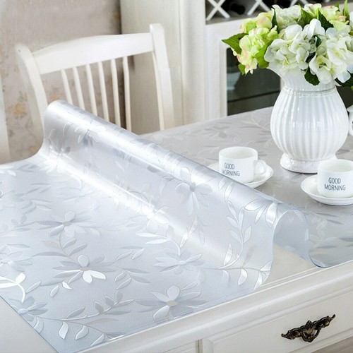 New Design Waterproof Transparent Solid Pattern Kitchen Table Cover