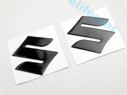 4cm Mini Black 3D Fuel Gas Tank Fairing Body Emblem Decal Stickers For SUZUKI