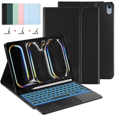 Beleuchtete Tastatur Hülle Mit Touchpad für iPad 10/9/8/7th Air 6 5 Pro 11 2024