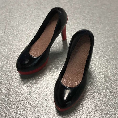 1//6 Scale High Heels Platform Shoes for 12/'/' Female Figurines Black+Red