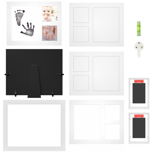 Photo Frame Kit Newborn Baby Handprint and Footprint with Clean Touch Ink Pad