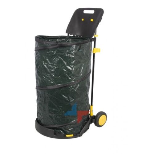 Cestino Con Rotelle Con Sacco Da Giardino Raccogli Foglie Rifiuti 150 LT Kinzo