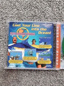 Sega Bass Fishing & Marine Fishing (Sega Dreamcast, 2001) Complete Tested CIB