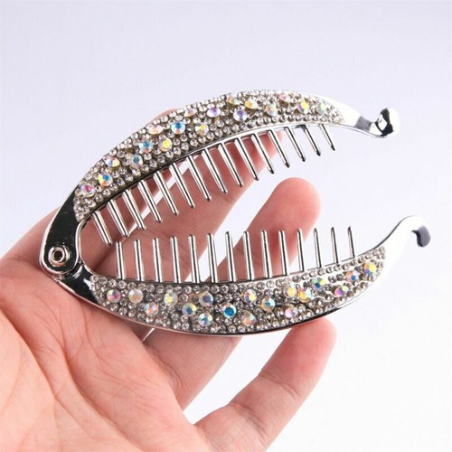 Crystal Hair Clip Women/'s Accessories Hairpin Barrette Rhinestone Banana