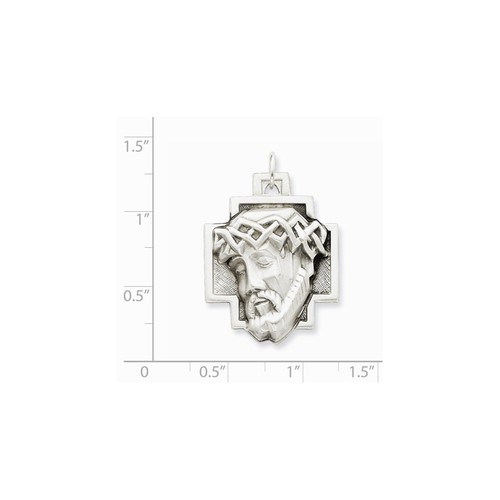 Argent Sterling .925 Jesus Head Ecce Homo médaille Charme Pendentif fabricants Standard prix de détail $114