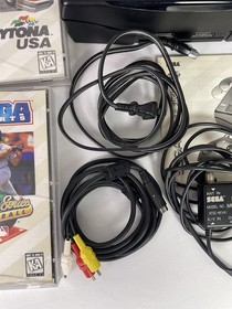 Sega Saturn Console System Complete W/ Box Controller Games -Tested Working