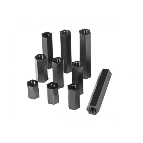 Plastic Spacer Nylon Hexagonal Pillar Nut Double Pass Tapped Spacer White Black