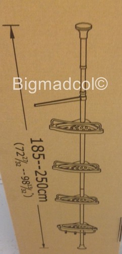 IKEA Kaglan Corner Shower Bath caddy adjustable height storage trays unit NEW