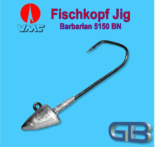 2 x VMC Barbarian Jig 5150 BN 6//0 18g Fischkopf Jighaken Eriekopf Bleikopf.
