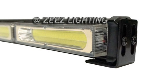 Amber/&White 60W COB LED Traffic Advisor Emergency Strobe Warning Light Bar C90