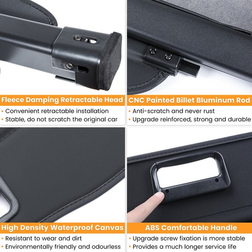 Trunk Cargo Cover For Nissan X-trail Rogue SV S SL 2014-2020 Retractable Shade