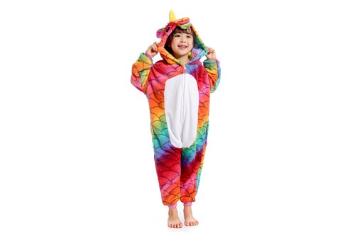 Kids Unicorn Kigurumi Animal Cosplay Costume Onesie16 Pajamas Sleepwear