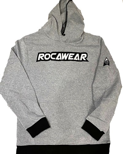 Rocawear Gris Sweat à capuche Premium Urban Hip Hop Streetwear Haut Jogging Top Pullover