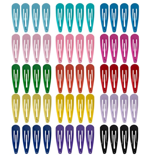 60 Pcs Barrettes Non-Slip Hair Clips 2 Inch Metal Hairpins Accessories for Kids