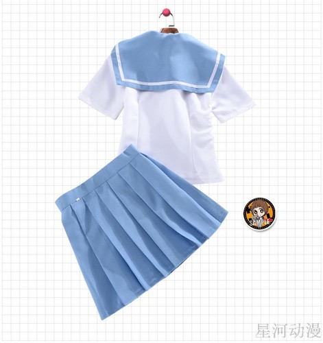 Kill LA Kill Mankanshoku Mako Sailor Cosplay Costume dress Skirt Chinese Size