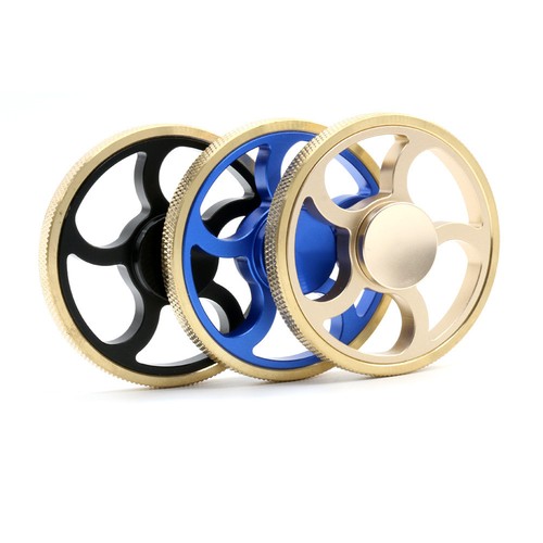 ROUND Fidget Spinner MANO DITA messa a fuoco Ultimate SPIN EDC in ottone Fancy giocattolo hhbb
