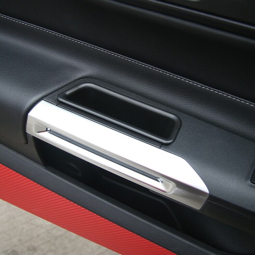 Accessories 2*Interior Side Door Handle Storage Box Cover For Ford Mustang 2015