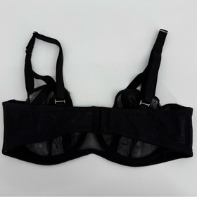 Victoria's Secret Very Sexy Black Unlined Balconette Bra Mesh Strappy