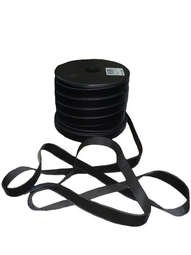 Black Plush Velvet Ribbon 15mm Trim By The Metre RM230 BK FREE P/&P