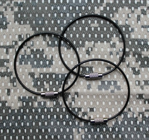 Drahtseil Kunstoffummantelung Schraubhülse Stahseil Schlüsselband 50mm Draht