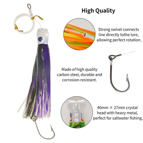 6 Stueck 9 Zoll Salzwasser Angelkoeder Trolling Lures fuer Thunfisch Mar S0U8 1X