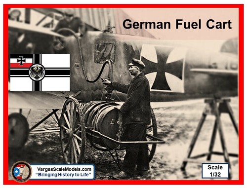 1//32 WW1 German Aircraft Fuel Cart for Aviattic Wingnut Resicast CMK Verlinden