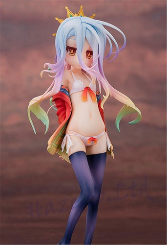 Anime No Game No Life Shiro Swimsuit PVC Action Figure Model Toy Collection 20cm