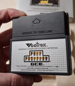 Vectrex Pole Position Complete CIB Video Game Cartridge Manual Overlay 1983 RARE
