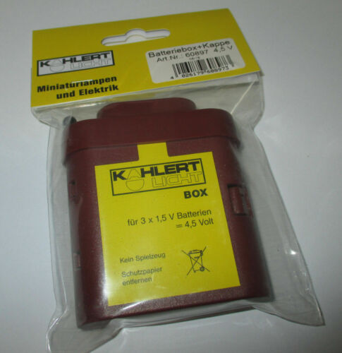 Kahlert 60897 Batteriebox mit Kappe für 3x1,5 Volt Batterien   *NEU/OVP*