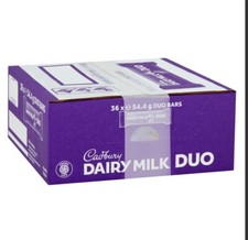 Cadbury Dairy Milk Duo Chocolate Bars - 54.4g - Multi / Full Pack - UK Seller