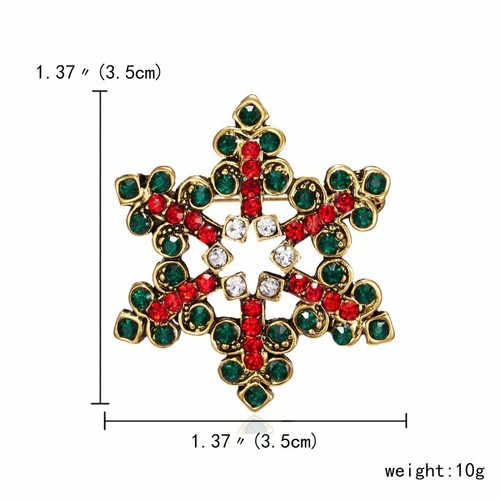 Christmas Bow-tie Bell Crystal Enamel Brooch Pin Xmas Jewelry Party Holiday Gift