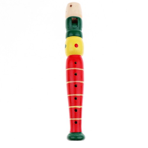 Kids Toddler Wooden Flute Whistle Musical Instrument Education Toy Ramdon