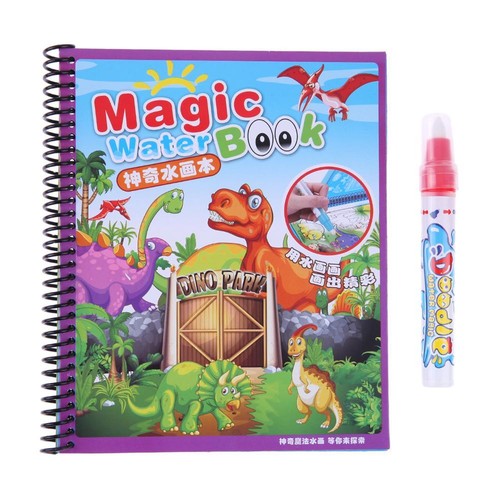Reuse Water Paint Coloring Book with Magic Doodle Pen Kids Educational Toys Gift