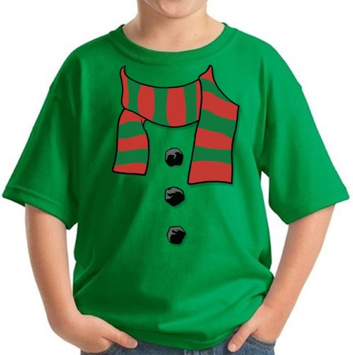 Snowman Scarf Christmas Shirts for Kids Christmas Costume Youth Christmas Tee