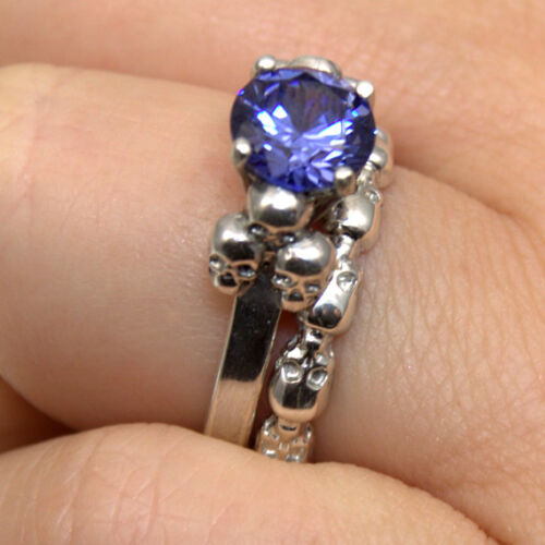 Skull Wedding Ring 9ct and 18ct Gold Handcrafted Fully UK hallmarked