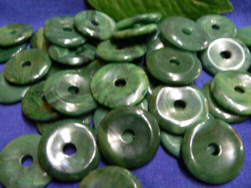 Donut 25x4 mm Edelstein Anhänger Prasem