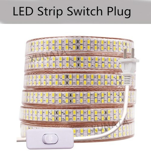 110V 240LEDs//m 5730 SMD LED Strip Light Dimmable Flexible Wire Rope Waterproof