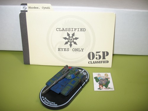 =Mechwarrior SWORDSWORN Cyndi Rhodes 128 Po II Heavy Tank with dossier 21 =