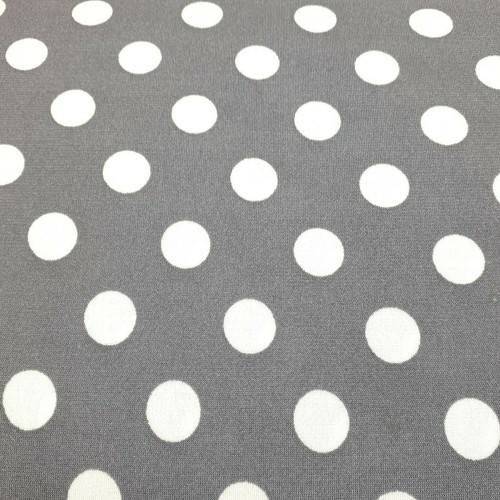 Grey /& White Polka Dot Spot Stretch Jersey Fabric 55 inch// 140cm Material