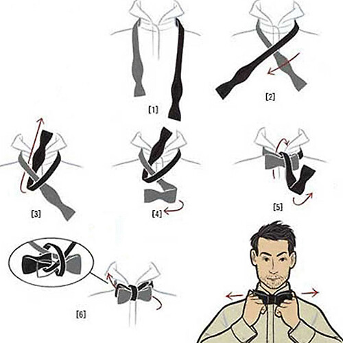 Charm Men/'s Gourd Shape Self Tie Bow Tie Party Adjustable Bowtie Convenient Util