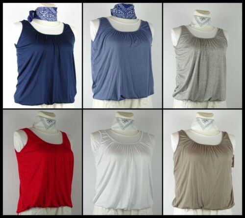 Top Uni Gr.40-48 one size Lagenlook Bündchen Gummibund Träger Braun w