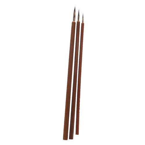 3pcs//Set Rat Whisker Brushes Chinese Calligraphy Drawing Tools Wooden Shaft
