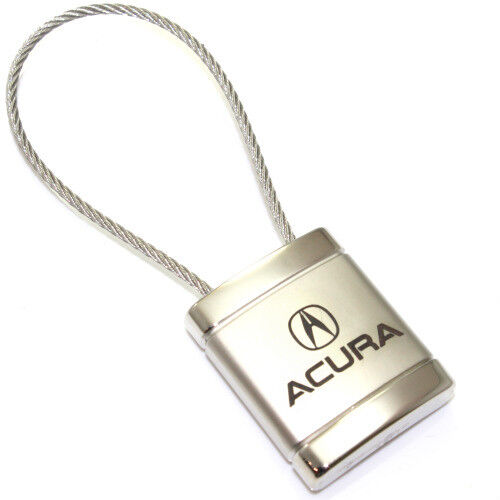 Acura Logo Metal Silver Chrome Cable Car Key Chain Ring Fob