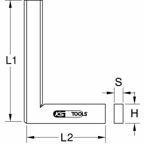 KS TOOLS Flachwinkel nach DIN 875//2 300.0256 150mm