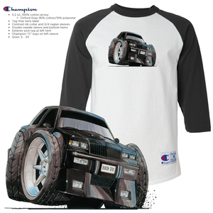 Buick Grand National GNX Black Edition Koolart Champion Raglan Custom T Shirt